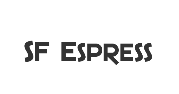 SF Espresso Shack font thumb